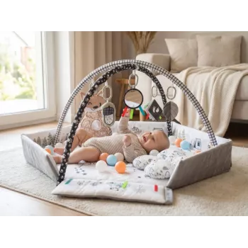 Tapete de atividades para bebé milly mally Baby Mat 5in1 Minky – tapete multifuncional 5 em 1 para bebé para posição de barriga, brincar, descansar, gatinhar, viajar