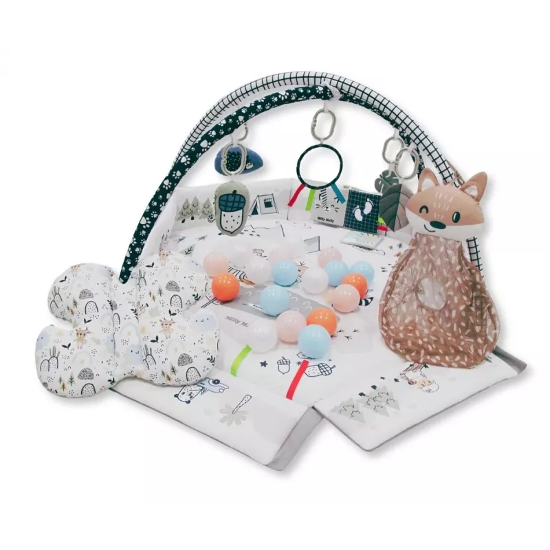 Tapete de atividades para bebé milly mally Baby Mat 5in1 Minky – tapete multifuncional 5 em 1 para bebé para posição de barriga, brincar, descansar, gatinhar, viajar