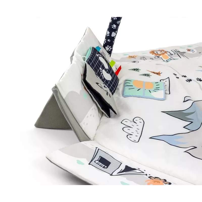Tapete de atividades para bebé milly mally Baby Mat 5in1 Minky – tapete multifuncional 5 em 1 para bebé para posição de barriga, brincar, descansar, gatinhar, viajar