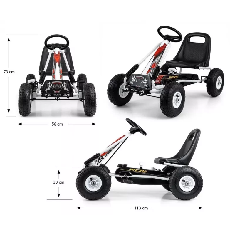 Veículo deslizante Milly Mally Gokart Thor branco
