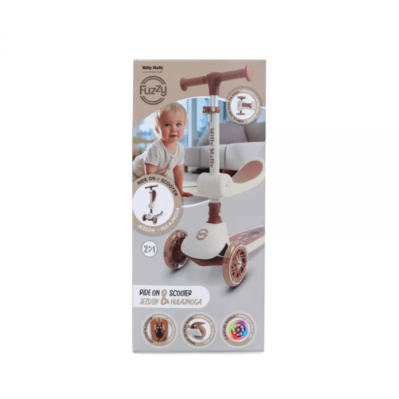 Trotinete milly mally Milly Mally Scooter Fuzzy Classic — trotinete para criança, bege