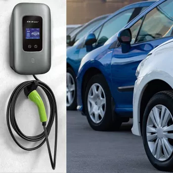 Estação de carregamento EV QOLTEC trifásica 22 kW 32 A com WLAN (modelo 52723)
