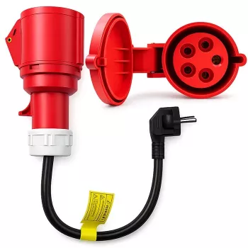 Fonte de alimentação QOLTEC CEE 16A 5P 400V para SCHUKO 230V, modelo 52724