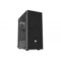 Caixa de PC Fury Shobo SH8F Midi Tower — preto, com janela, sem fonte de alimentação, 2×USB 3.0, 1×USB 2.0, 2×Áudio, inclui 4×ventoinhas de 120mm