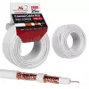 Cabo coaxial MACLEAN MCTV-470 RG-6/U 25 m, branco