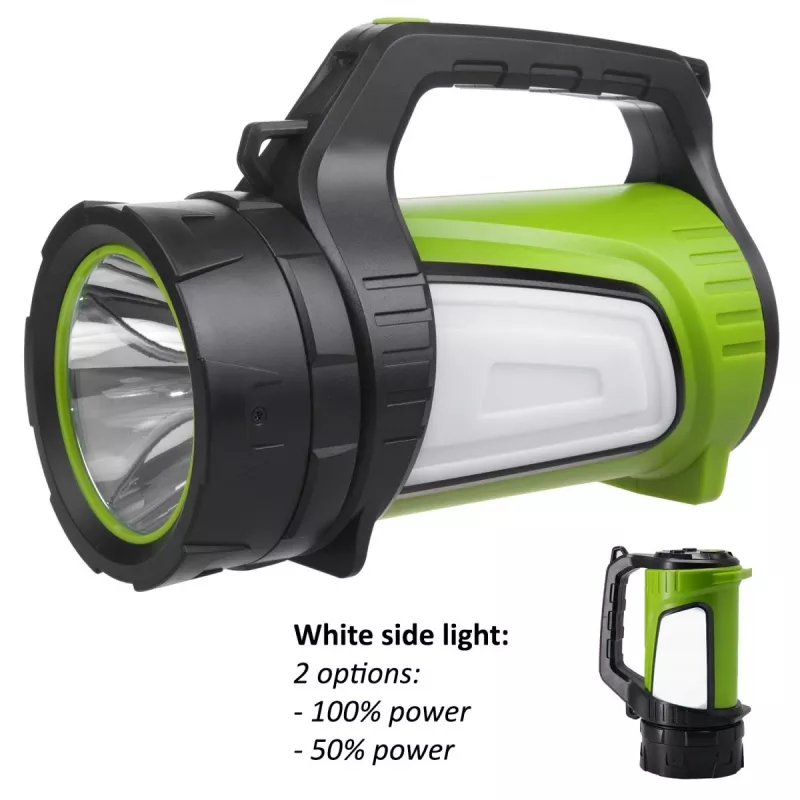 Lanterna MACLEAN MCE345 LED 3 em 1 com função de powerbank, 5 W XM-L-T6, branco frio 6500K, 3×18650 3,7 V 4500 mAh