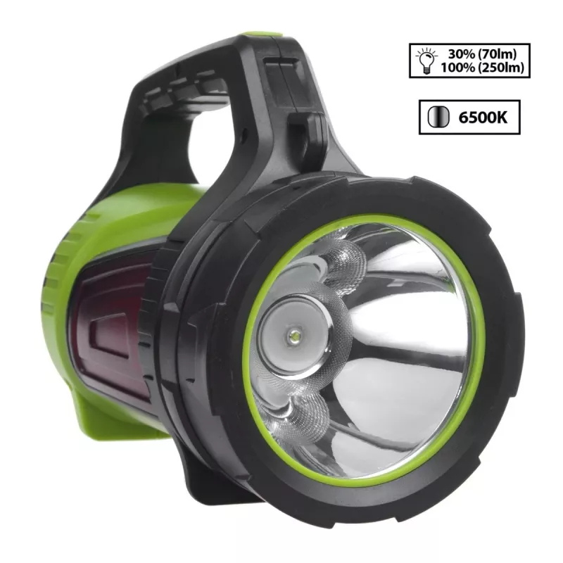 Lanterna MACLEAN MCE345 LED 3 em 1 com função de powerbank, 5 W XM-L-T6, branco frio 6500K, 3×18650 3,7 V 4500 mAh