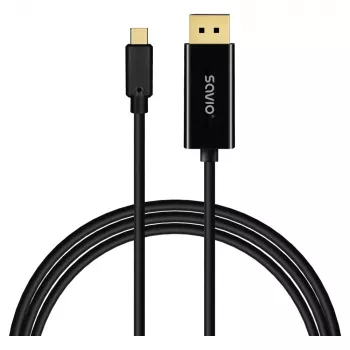Cabo SAVIO CL-207 USB-C para DisplayPort 2,0 m, suporte DisplayPort 1.2