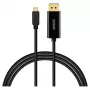 Cabo SAVIO CL-207 USB-C para DisplayPort 2,0 m, suporte DisplayPort 1.2