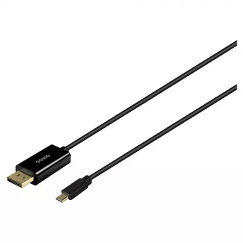 Cabo SAVIO CL-207 USB-C para DisplayPort 2,0 m, suporte DisplayPort 1.2