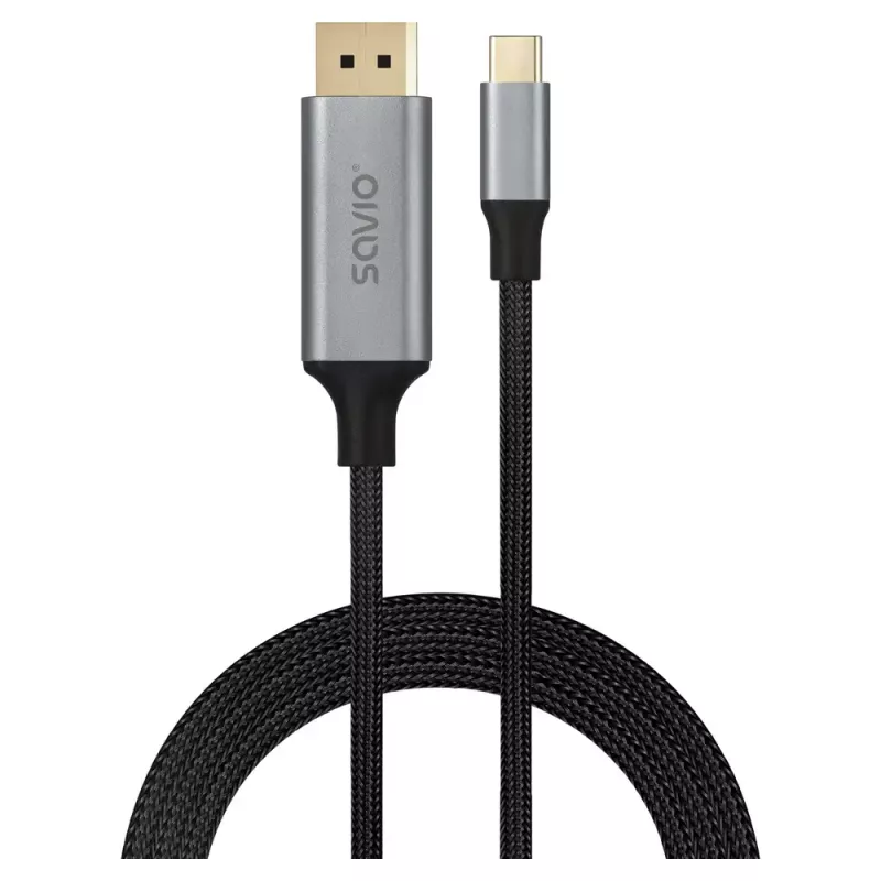 Cabo USB-C para DisplayPort SAVIO CL-208 (DisplayPort 1.2, 2 m)