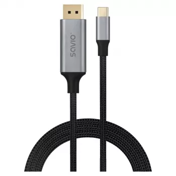 Cabo USB-C para DisplayPort SAVIO CL-208 (DisplayPort 1.2, 2 m)