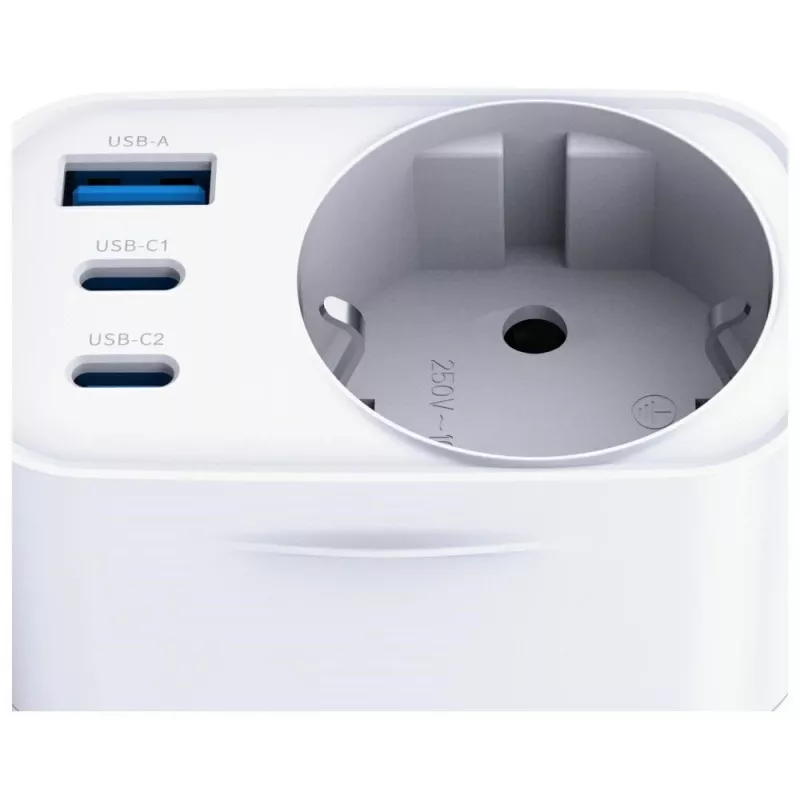Carregador 3MK Charger Comfort GaN 30W branco – fonte de alimentação USB, saída GaN 30W