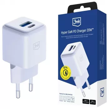 Carregador para interiores 3MK Hyper GaN carregador rápido universal 100-240V