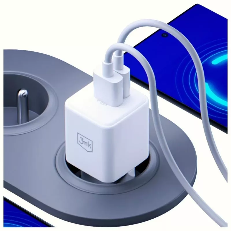 Carregador para interiores 3MK Hyper GaN carregador rápido universal 100-240V