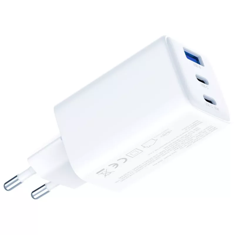 Carregador 3MK Charger Hyper GaN 65W QC4+ — carregador rápido USB GaN 65W com suporte QC4+