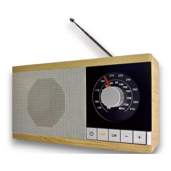 Rádio Krystyna caixa de madeira