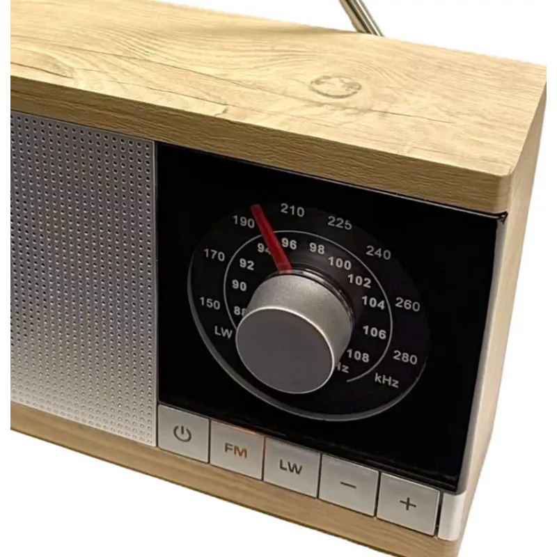 Rádio Krystyna caixa de madeira
