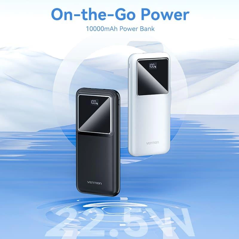Power bank USB 10000MAH 22.5W/PRETO FHKB0 Vention