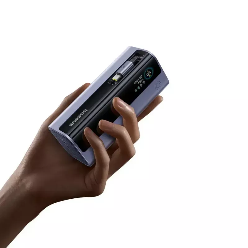 Baseus EnerGeek GR11 Power bank 20000 mAh 145W, cabo USB-C retrátil, cinzento