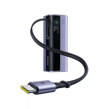 Powerbank Baseus EnerGeek GR11 20000 mAh 145W, cabo USB-C retrátil, cinzento