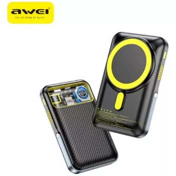 Powerbank Awei PA-10 10000mAh indução MagSafe Preto
