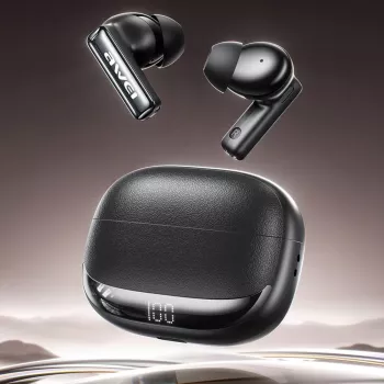 Auscultadores Bluetooth Awei Modelo ANC TA19 TWS com cancelamento ativo de ruído, True Wireless Stereo, conectividade Bluetooth