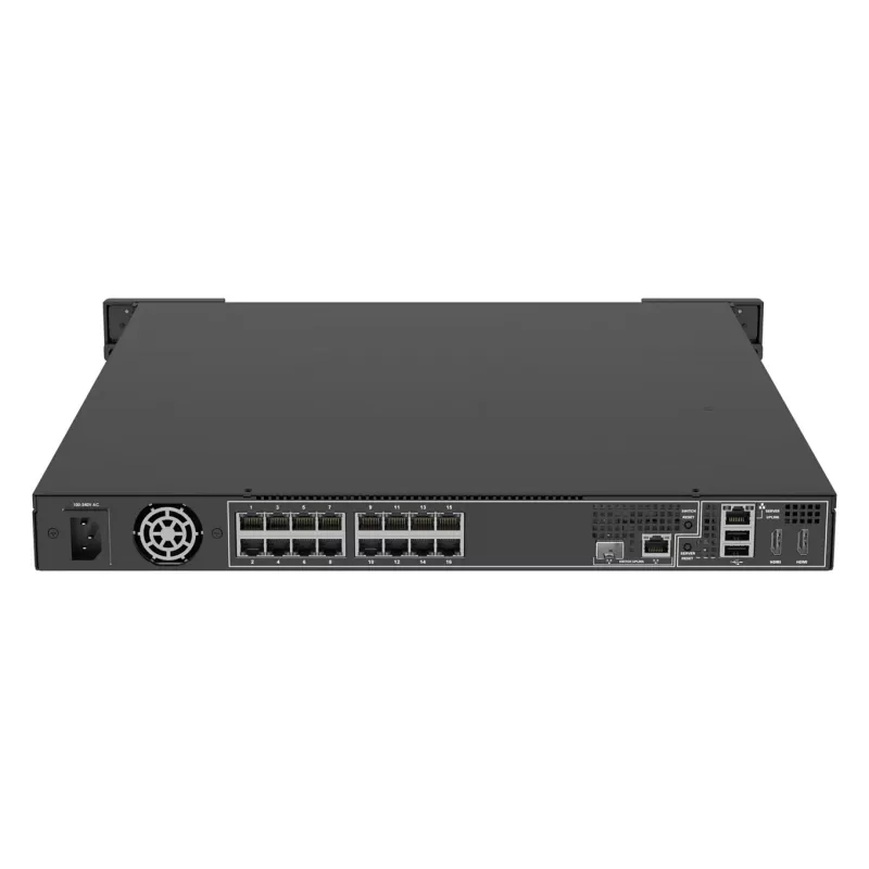 Gravador de vídeo em rede AXIS S2216 Mk II 16 canais, 4 TB HDD, 256 GB SSD, RAID 0/1/10, FIPS 140-2 L2, 1U, preto