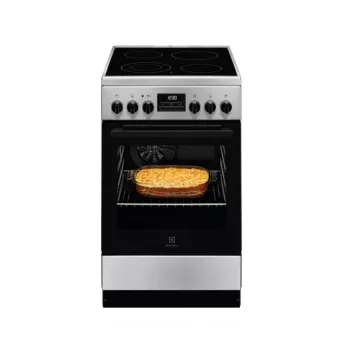 Fogão independente Electrolux LKR540266X — placa vitrocerâmica de 4 zonas, forno elétrico 57 l, aço inoxidável, classe de eficiência energética A, 50 cm