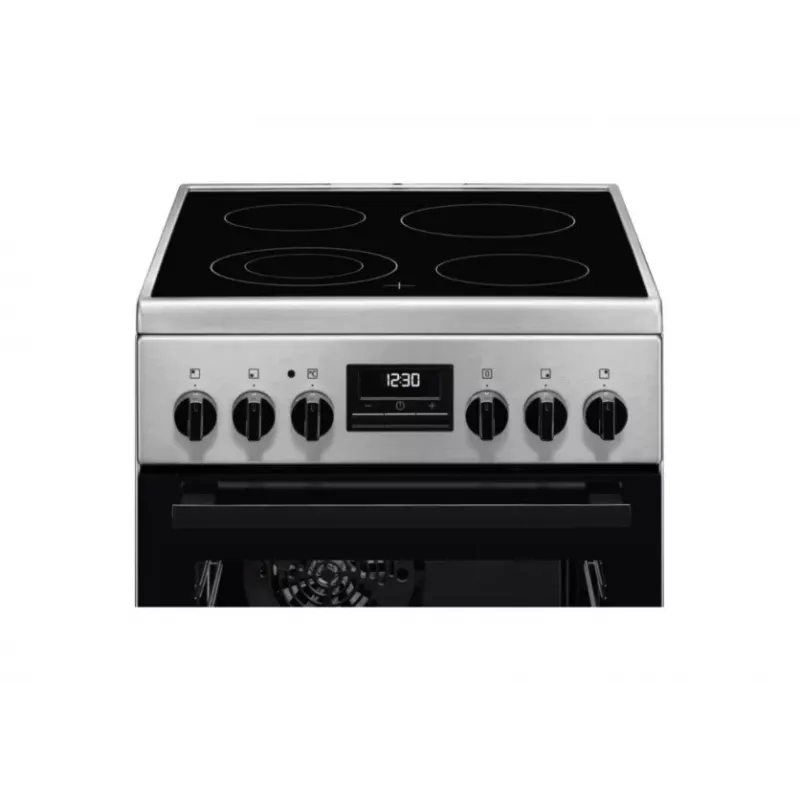 Fogão independente Electrolux LKR540266X — placa vitrocerâmica de 4 zonas, forno elétrico 57 l, aço inoxidável, classe de eficiência energética A, 50 cm