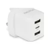 Fonte de alimentação Dicota - compacta, portátil - 32 Watt - 3 A - 3 portas de saída (USB-C, 2 x USB)