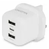 Fonte de alimentação Dicota - compacta, portátil - 32 Watt - 3 A - 3 portas de saída (USB-C, 2 x USB)