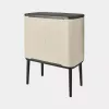 Balde de pedal Brabantia Bo Touch Bin 33 L 3 cestos bege largura 540 mm profundidade 312 mm altura 680 mm