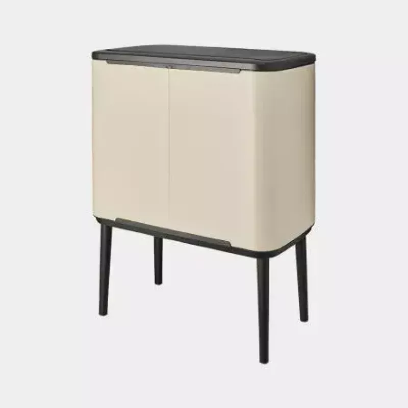 Balde de pedal Brabantia Bo Touch Bin 33 L 3 cestos bege largura 540 mm profundidade 312 mm altura 680 mm