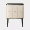 Balde de pedal Brabantia Bo Touch Bin 33 L 3 cestos bege largura 540 mm profundidade 312 mm altura 680 mm