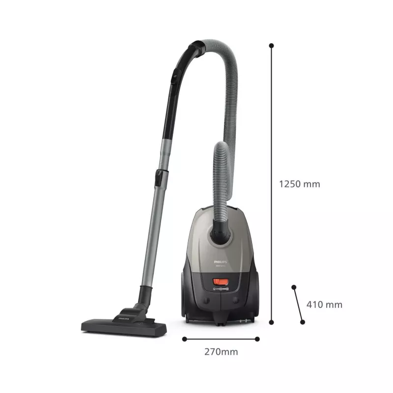 Aspirador de pó com saco Philips 2000 series XD2152/12 — 850 W, saco de 3 L, filtro HEPA, limpeza a seco