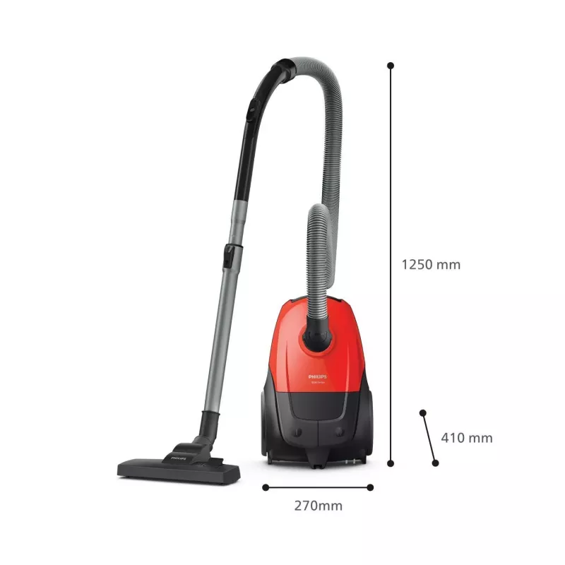Aspirador vertical Philips 1000 Series XD1111/10, 800 W, limpeza a seco, saco de pó 3 L, HEPA, 77 dB