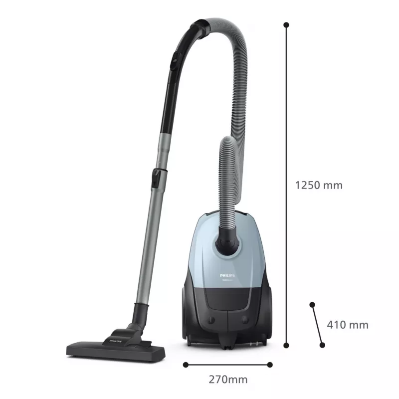 Aspirador vertical Philips 2000 series XD1142/10 — 800 W, saco de pó 3 L, filtro HEPA, limpeza a seco