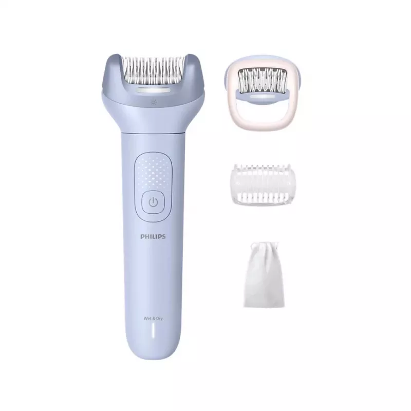 Depiladora Philips 8000 Series BRE708/00 — sem fios, molhado e seco, 32 pinças, 2 velocidades, azul