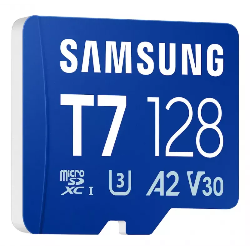 Cartão de memória MicroSDXC Samsung T7 128 GB UHS-I U3 V30 170 MB/s azul