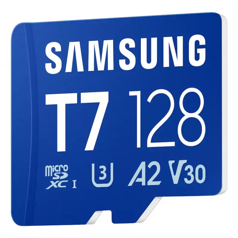 Cartão de memória MicroSDXC Samsung T7 128 GB UHS-I U3 V30 170 MB/s azul