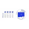 Cartão de memória MicroSDXC Samsung T7 128 GB UHS-I U3 V30 170 MB/s azul