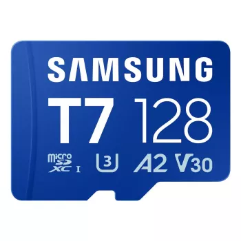 Cartão de memória MicroSDXC Samsung T7 128 GB UHS-I U3 V30 170 MB/s azul