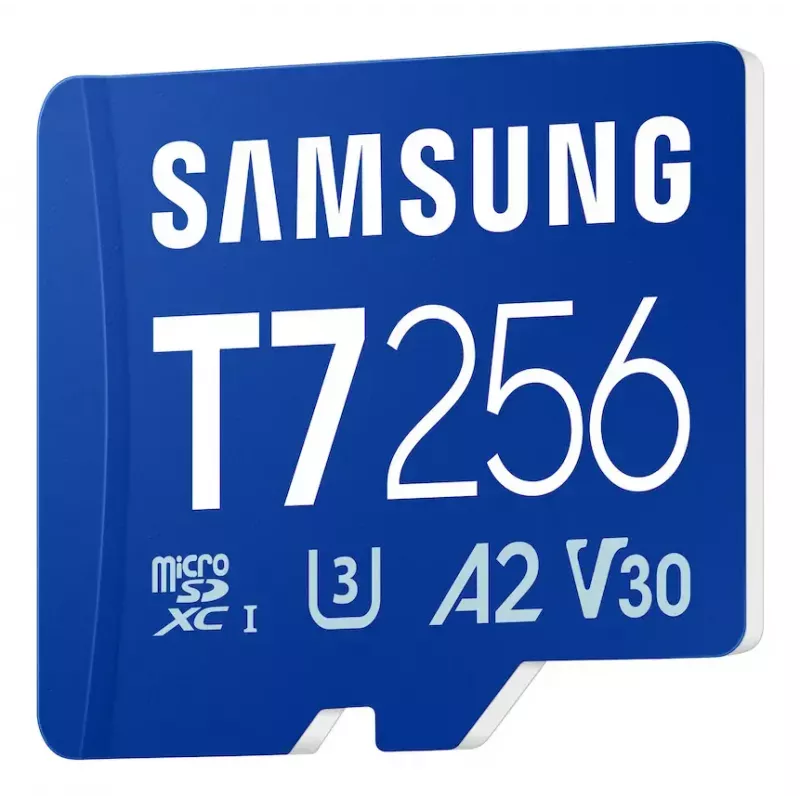 Cartão de memória MicroSDXC Samsung T7 256 GB UHS-I U3 V30 leitura 170 MB/s azul