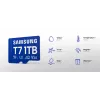 Cartão de memória MicroSDXC Samsung T7 256 GB UHS-I U3 V30 leitura 170 MB/s azul