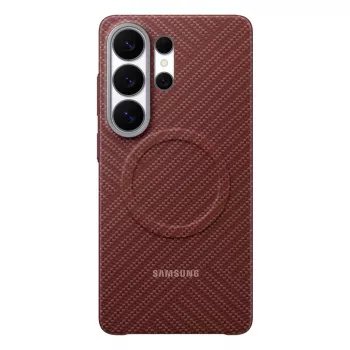 Capa com íman de carbono Samsung Galaxy S26 Ultra, vermelho
