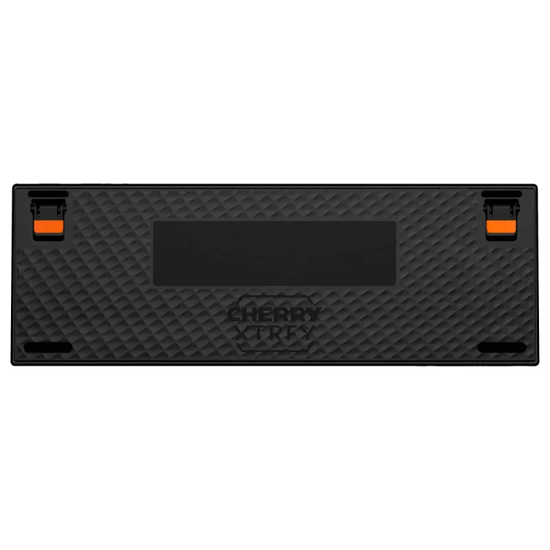 Teclado gaming mecânico Cherry K5 PRO TMR COMPACT — 65% AZERTY, USB com fios, retroiluminação RGB, preto/laranja