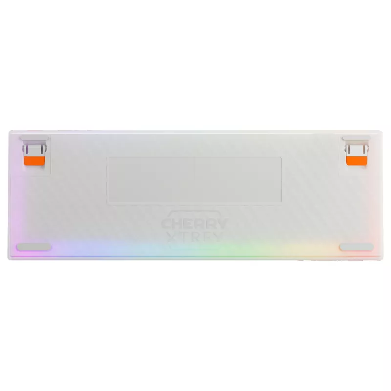 Teclado gaming mecânico Cherry K5 Pro TMR Compact — 65% QWERTY USB com fios, RGB, interruptor magnético, laranja/branco