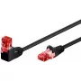 Cabo de rede GOOBAY Cat6 0,25 m, U/UTP, RJ-45 macho para RJ-45 macho, 90° angular, preto