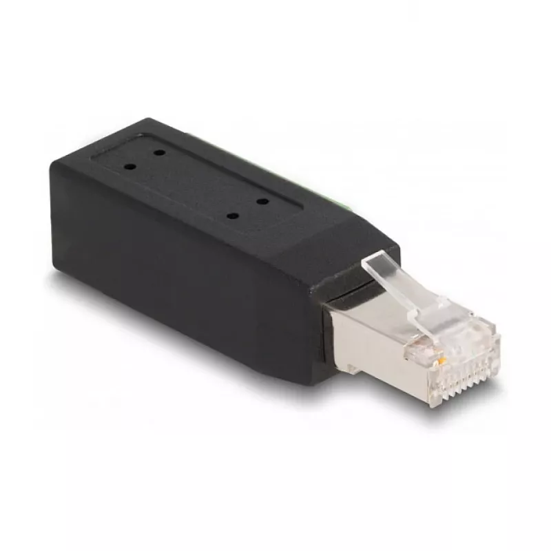 Adaptador DeLOCK RJ45 macho Cat.5e para barra de terminais 90° angular